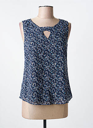 Top imprimé fantaisie sans manche bleu ONE STEP femme