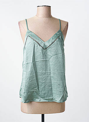 Top manches bretelles ajustables fines bretelles vert VILA femme