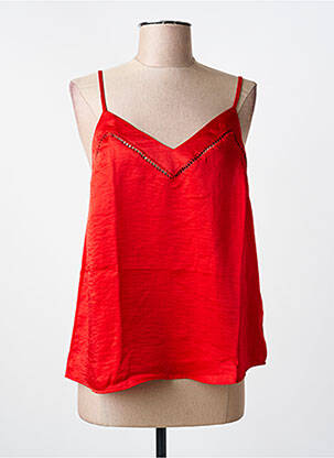 Top manches bretelles ajustables fines bretelles rouge VILA femme