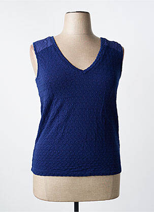 Top stretch sans manche bleu ONE STEP femme