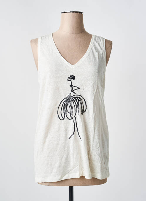 Top stretch sans manche beige ONE STEP femme