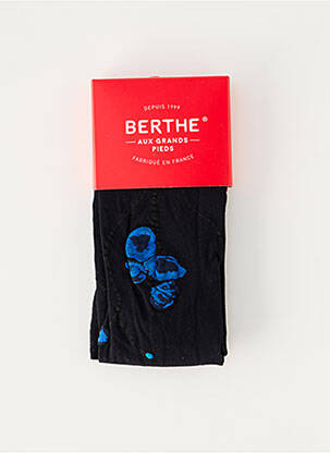 Collants imprimé fantaisie bleu BERTHE AUX GRANDS PIEDS femme