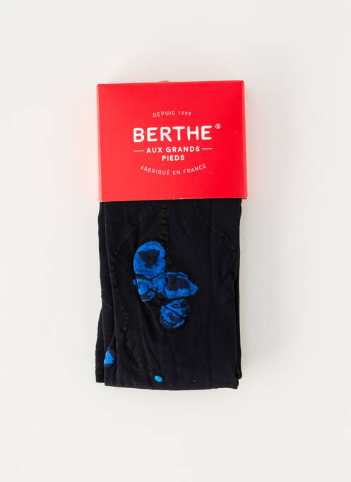 Collants imprimé fantaisie bleu BERTHE AUX GRANDS PIEDS femme