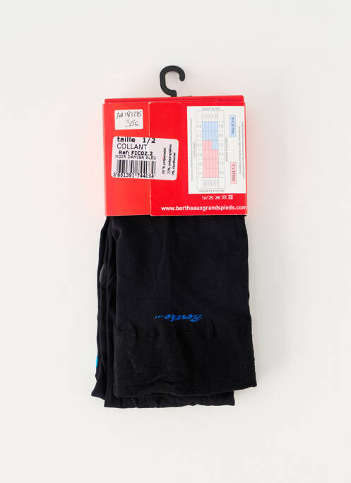 Collants imprimé fantaisie bleu BERTHE AUX GRANDS PIEDS femme