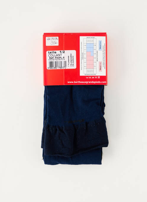 Collants bleu BERTHE AUX GRANDS PIEDS femme