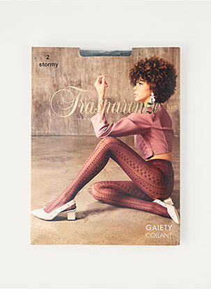 Collants imprimé fantaisie gris TRASPARENZE femme