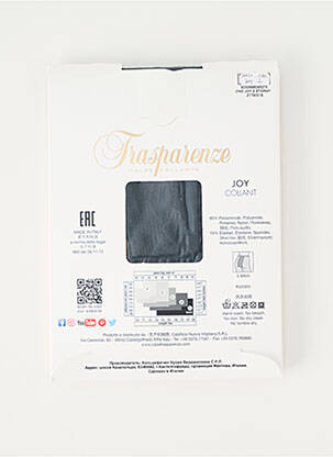 Collants imprimé fantaisie gris TRASPARENZE femme