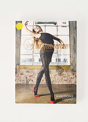 Collants imprimé fantaisie noir TRASPARENZE femme