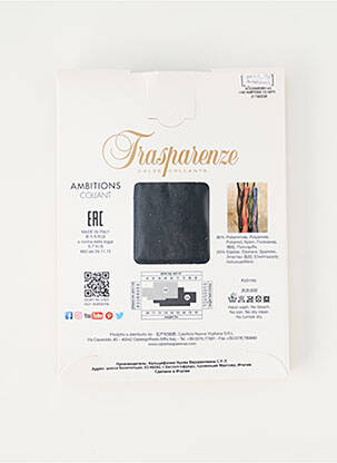 Collants imprimé fantaisie noir TRASPARENZE femme