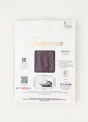 Collants imprimé fantaisie violet TRASPARENZE femme