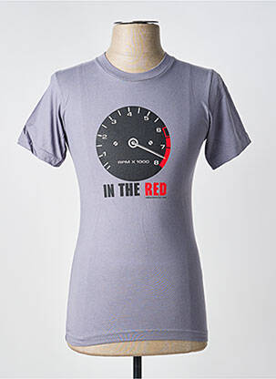 T-shirt stretch manches courtes gris MA LOCOMOTION garçon