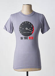 T-shirt coupe cintrée manches courtes gris MA LOCOMOTION garcon