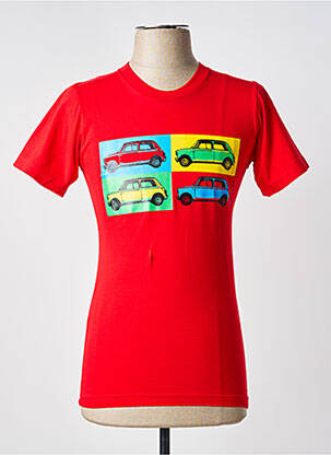 T-shirt stretch manches courtes rouge MA LOCOMOTION garçon
