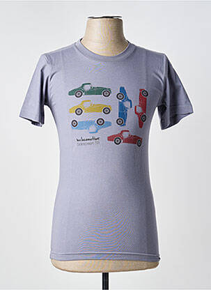 T-shirt stretch manches courtes gris MA LOCOMOTION garçon