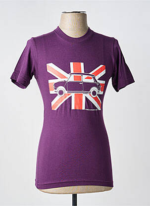 T-shirt stretch manches courtes violet MA LOCOMOTION garçon