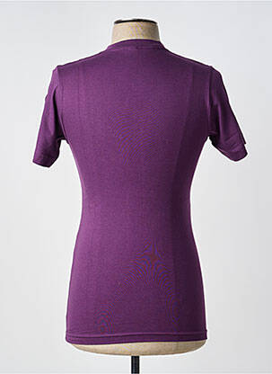 T-shirt stretch manches courtes violet MA LOCOMOTION garçon