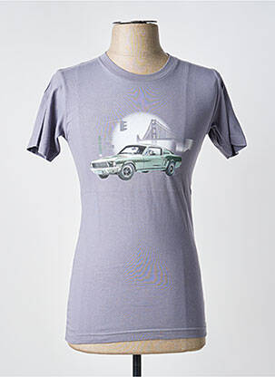 T-shirt stretch manches courtes gris MA LOCOMOTION garçon