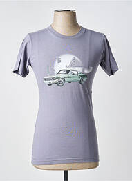 T-shirt coupe cintrée manches courtes gris MA LOCOMOTION garcon