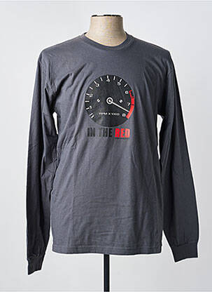 T-shirt stretch manches longues gris MA LOCOMOTION homme
