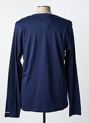 T-shirt stretch manches longues bleu MA LOCOMOTION homme