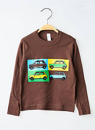 T-shirt manches longues manches longues marron MA LOCOMOTION garçon