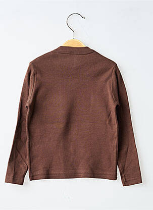 T-shirt manches longues manches longues marron MA LOCOMOTION garçon
