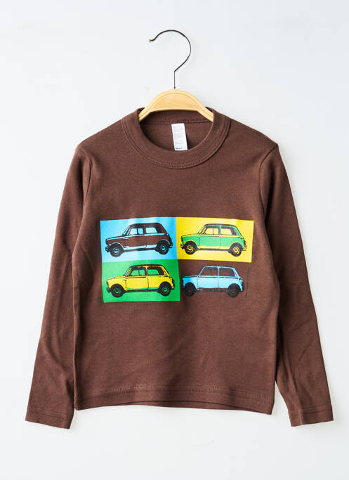 T-shirt marron MA LOCOMOTION garçon