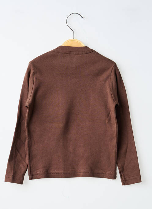 T-shirt marron MA LOCOMOTION garçon