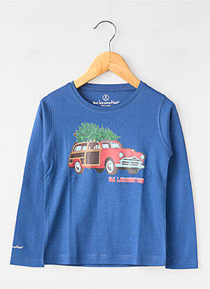 T-shirt manches longues manches longues bleu MA LOCOMOTION garçon