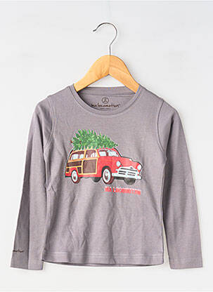 T-shirt manches longues manches longues gris MA LOCOMOTION garçon