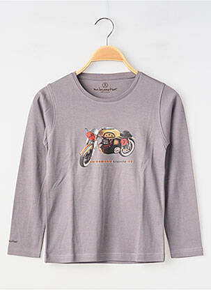 T-shirt manches longues manches longues gris MA LOCOMOTION garçon