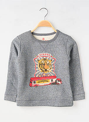 Sweat-shirt stretch manches longues gris MA LOCOMOTION garçon