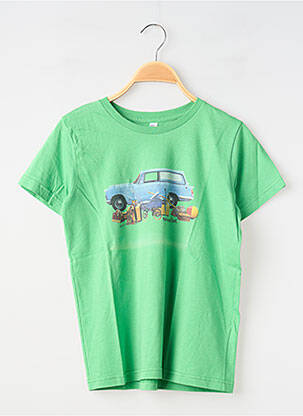 T-shirt stretch manches courtes vert MA LOCOMOTION garçon