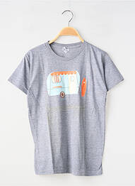T-shirt stretch manches courtes gris MA LOCOMOTION garcon