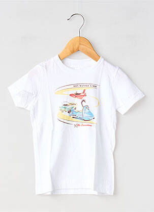 T-shirt stretch manches courtes blanc MA LOCOMOTION garçon