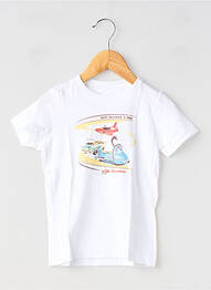 T-shirt stretch manches courtes blanc MA LOCOMOTION garcon