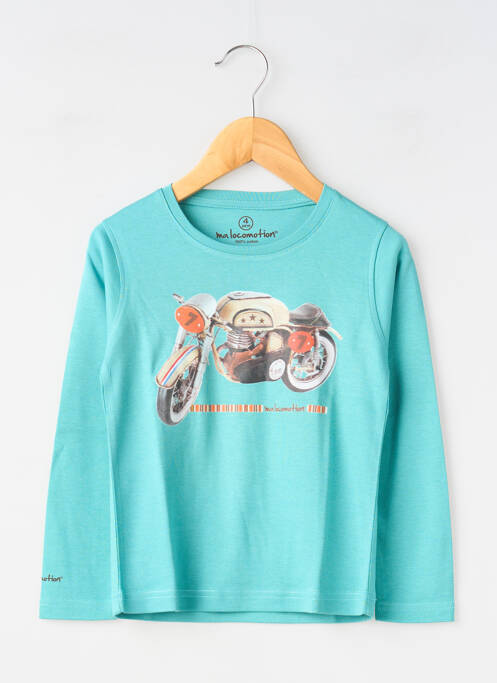 T-shirt manches longues manches longues bleu MA LOCOMOTION garcon