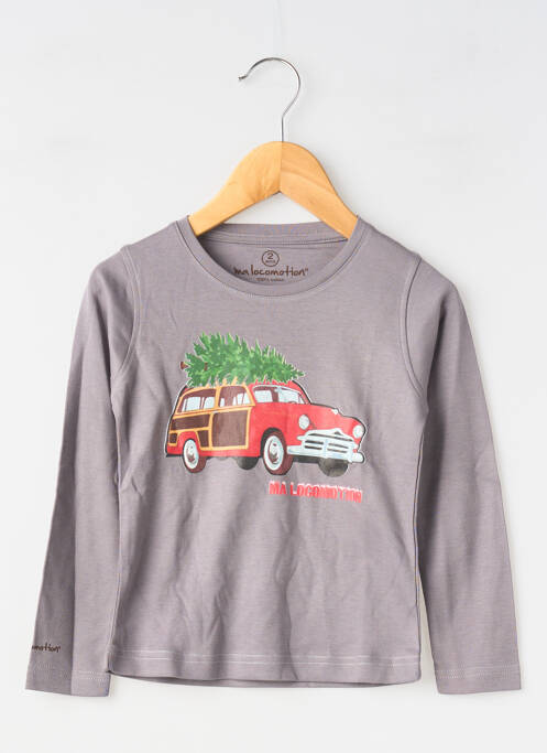 T-shirt gris MA LOCOMOTION garçon