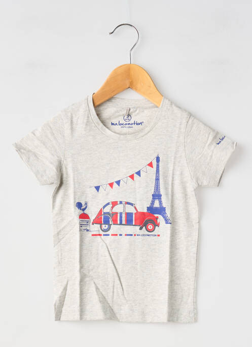 T-shirt gris MA LOCOMOTION garçon