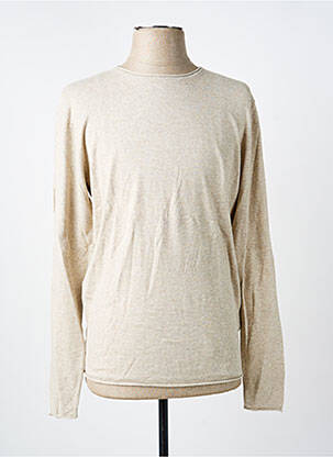 Pull stretch manches longues beige SELECTED homme