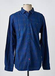 Chemise manches longues bleu TIMEZONE homme