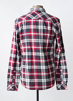 Chemise manches longues rouge TIMEZONE homme