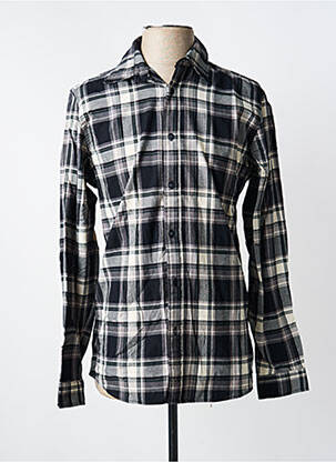 Chemise manches longues poignets boutonnés noir SELECTED homme
