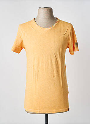 T-shirt coupe cintrée manches courtes orange TIMEZONE homme