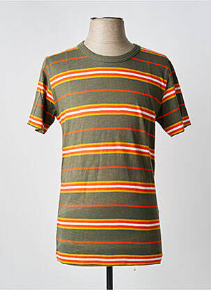 T-shirt stretch manches courtes vert SELECTED homme