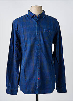 Chemise manches longues bleu TIMEZONE homme