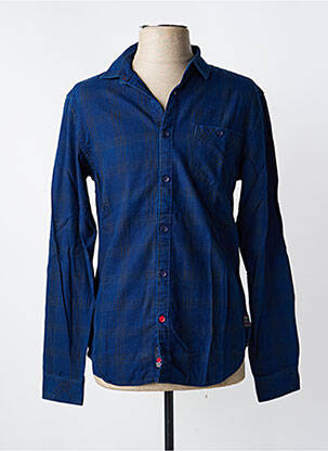 Chemise manches longues bleu TIMEZONE homme