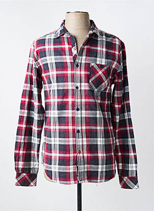 Chemise manches longues rouge TIMEZONE homme