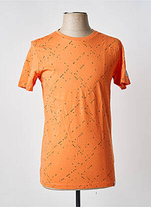 T-shirt orange TIMEZONE homme