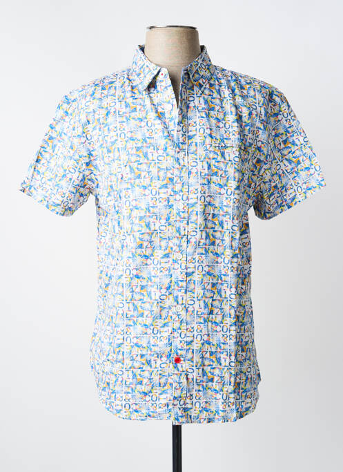 Chemise manches courtes bleu TIMEZONE homme